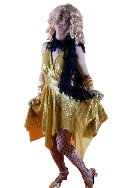 반짝이 몬로여장-골드