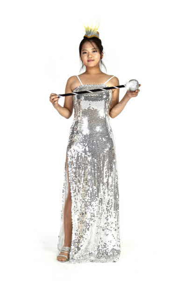 반짝이롱원피스-럭셔리실버