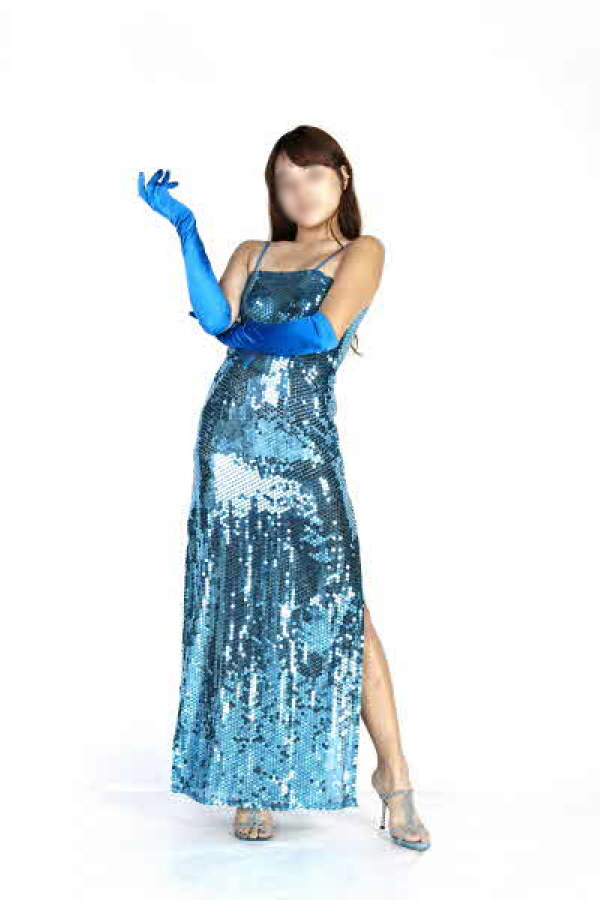 반짝이롱원피스-럭셔리스카이