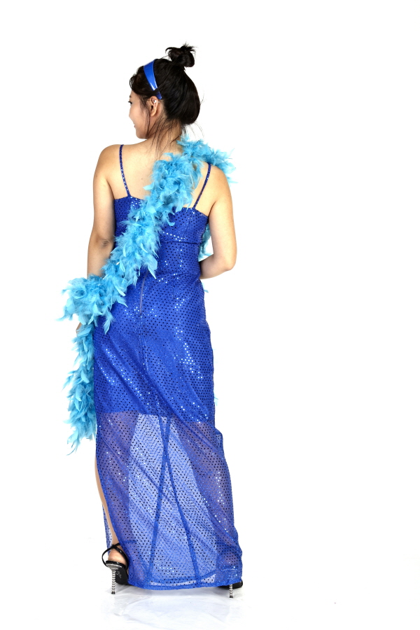 반짝이롱원피스-블루1