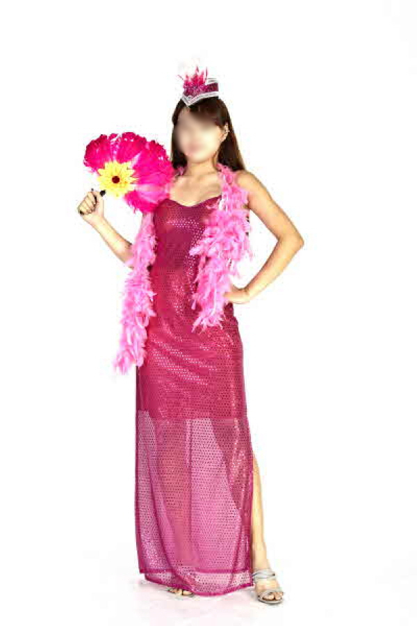 반짝이롱원피스-핫핑크