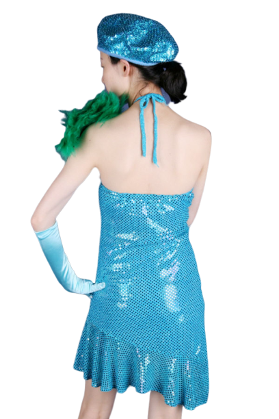 반짝이인어원피스-스카이1