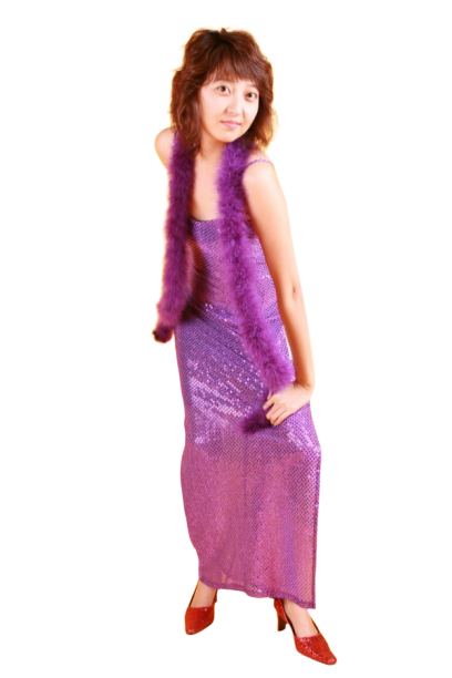 반짝이롱원피스-퍼플1