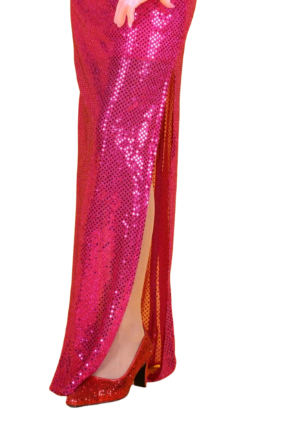 반짝이롱원피스-핑크