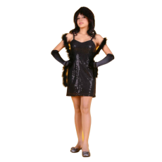 반짝이 미니원피스-블랙