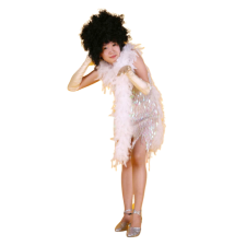 반짝이 물방울원피스-화이트