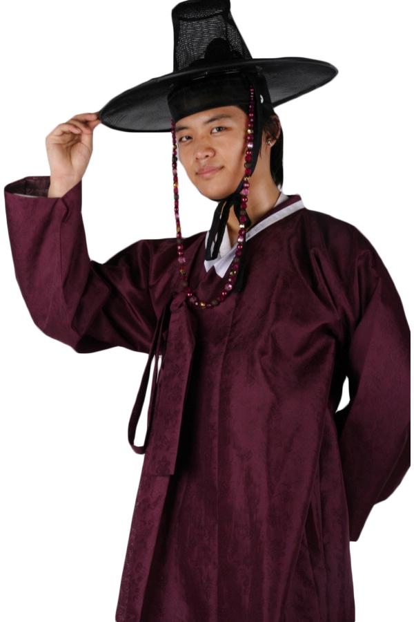 양반도포-진한자주