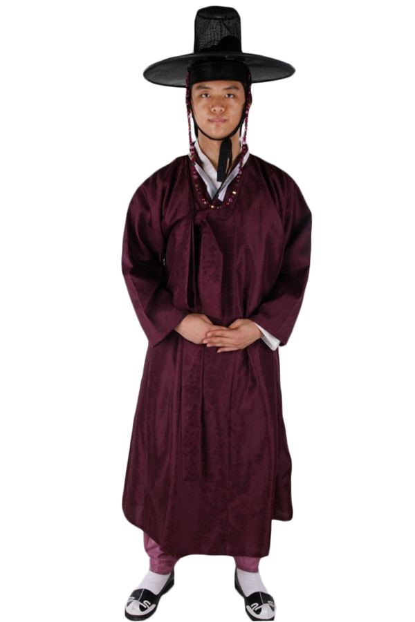 양반도포-진한자주