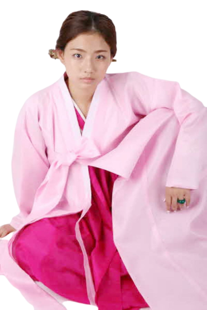 양반-여 두루마기 핑크