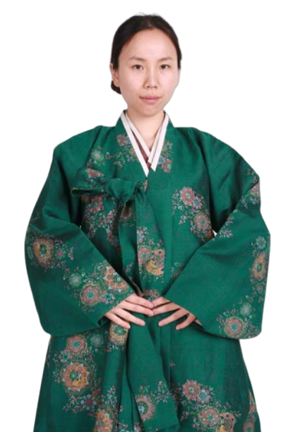 양반-여 두루마기 녹색