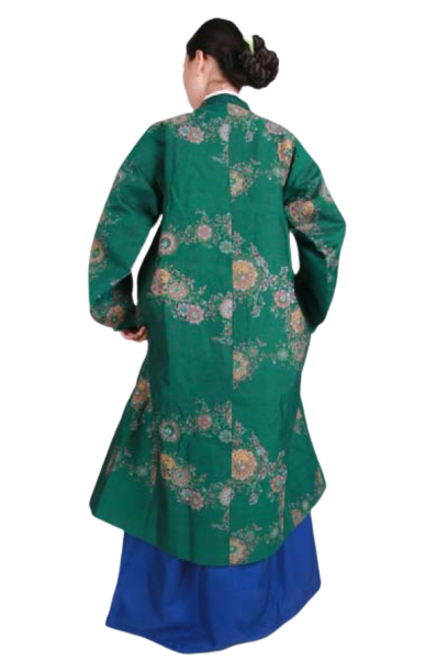 양반-여 두루마기 녹색