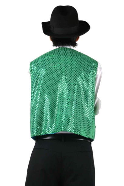 반짝이조끼-그린