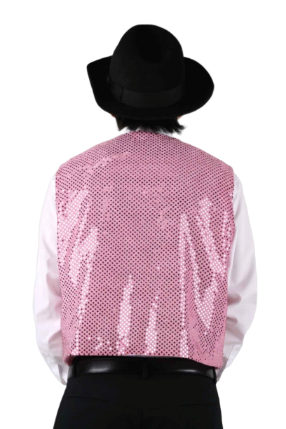 반짝이조끼-핑크
