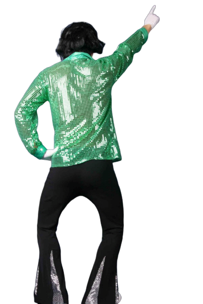 반짝이 상의-그린