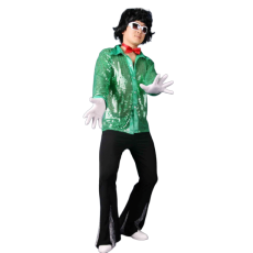 반짝이 상의-그린