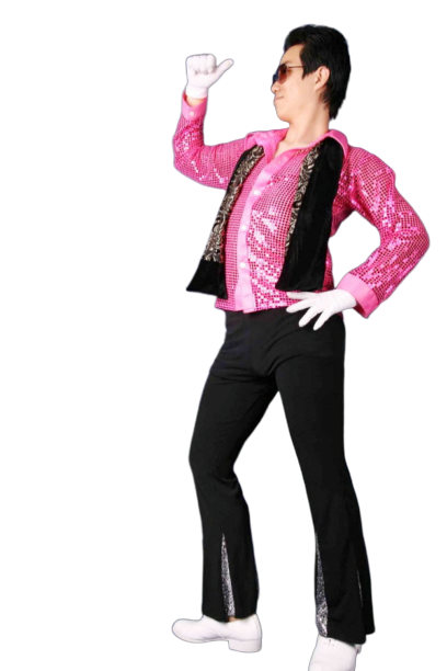 반짝이 상의-핑크