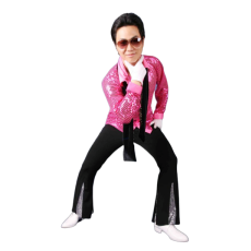 반짝이 상의-핑크