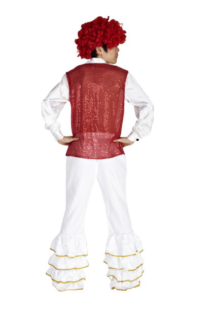 반짝이 프릴상의-레드화이트