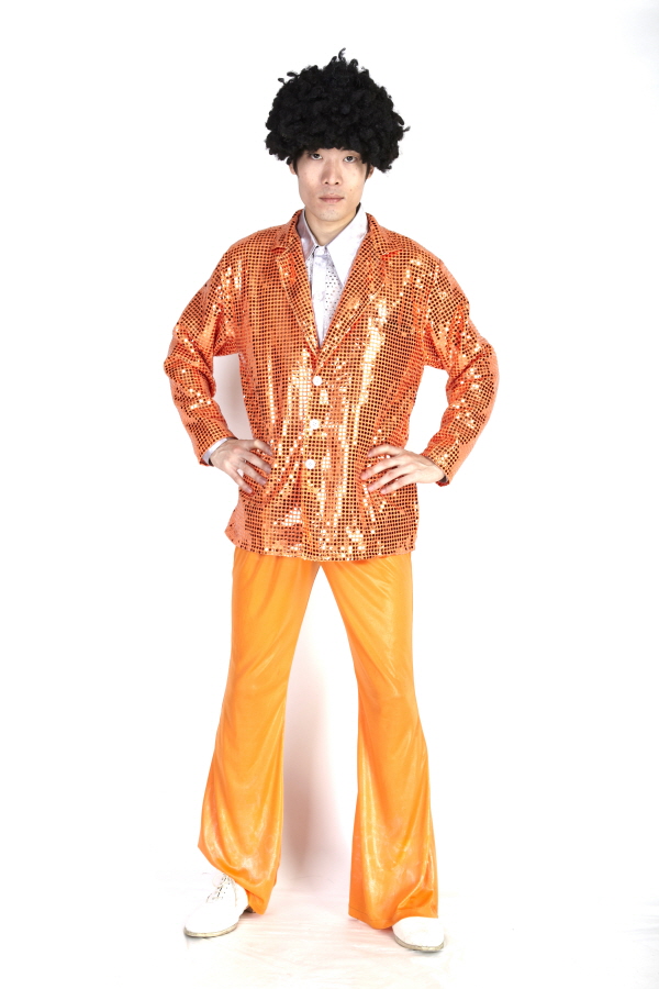 반짝이 자켓-오렌지