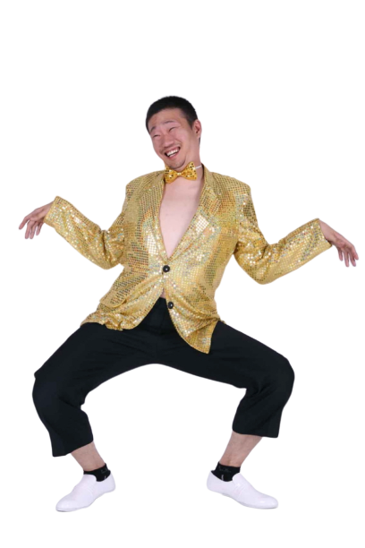 반짝이 자켓-골드