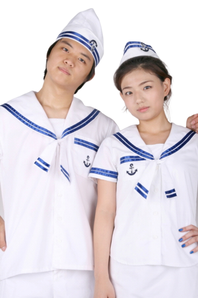 커플 큐트해군 세일러복