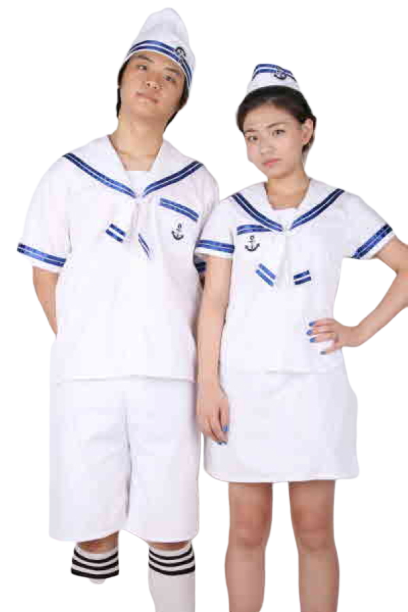 커플 큐트해군 세일러복