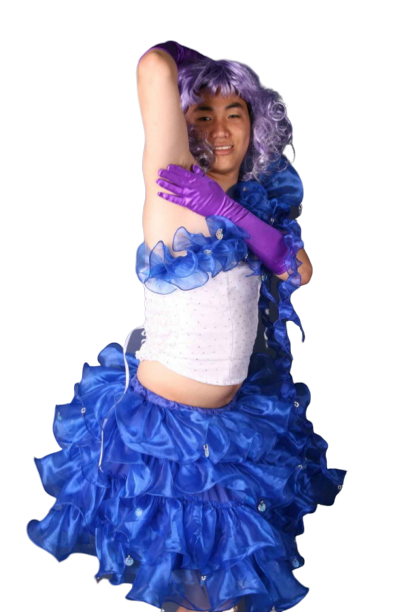 여장 오렌지캬라멜-파랑