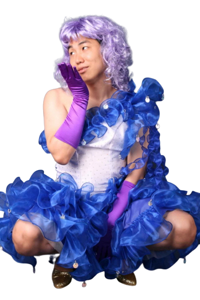 여장 오렌지캬라멜-파랑