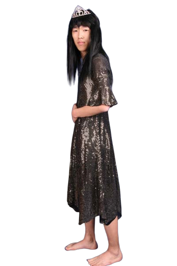 여장 골드 블랙드레스