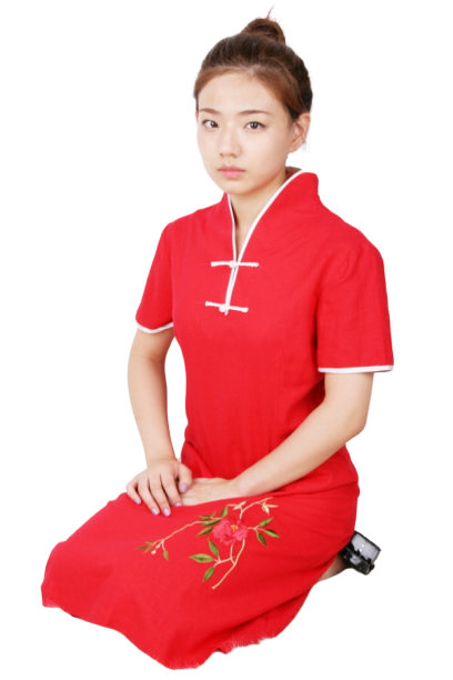 중국-치파오 빨강드레스