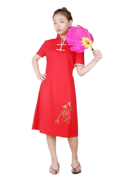 중국-치파오 빨강드레스