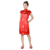 중국-치파오 미니드레스 레드골드