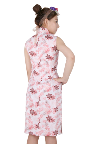 중국-치파오 미니드레스 플라워