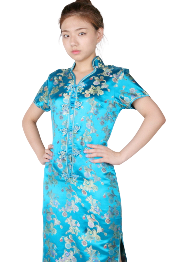 중국-치파오 롱드레스 스카이