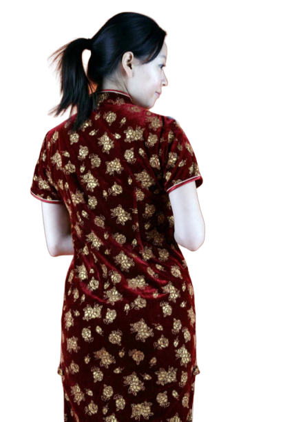 중국-치파오 벨벳드레스