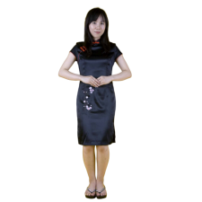 중국-치파오 미니드레스 블랙2