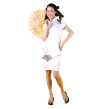 중국-치파오 미니드레스 화이트