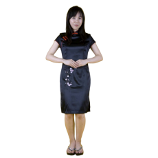 중국-치파오 미니드레스 블랙