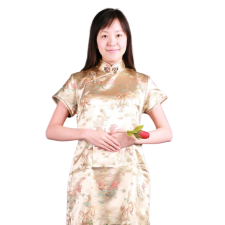 중국-치파오 롱드레스 아이보리