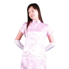 중국-치파오 롱드레스 핑크