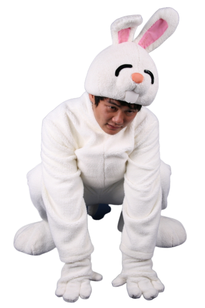 토끼모자탈(흰)