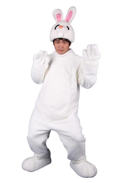 토끼모자탈(흰)