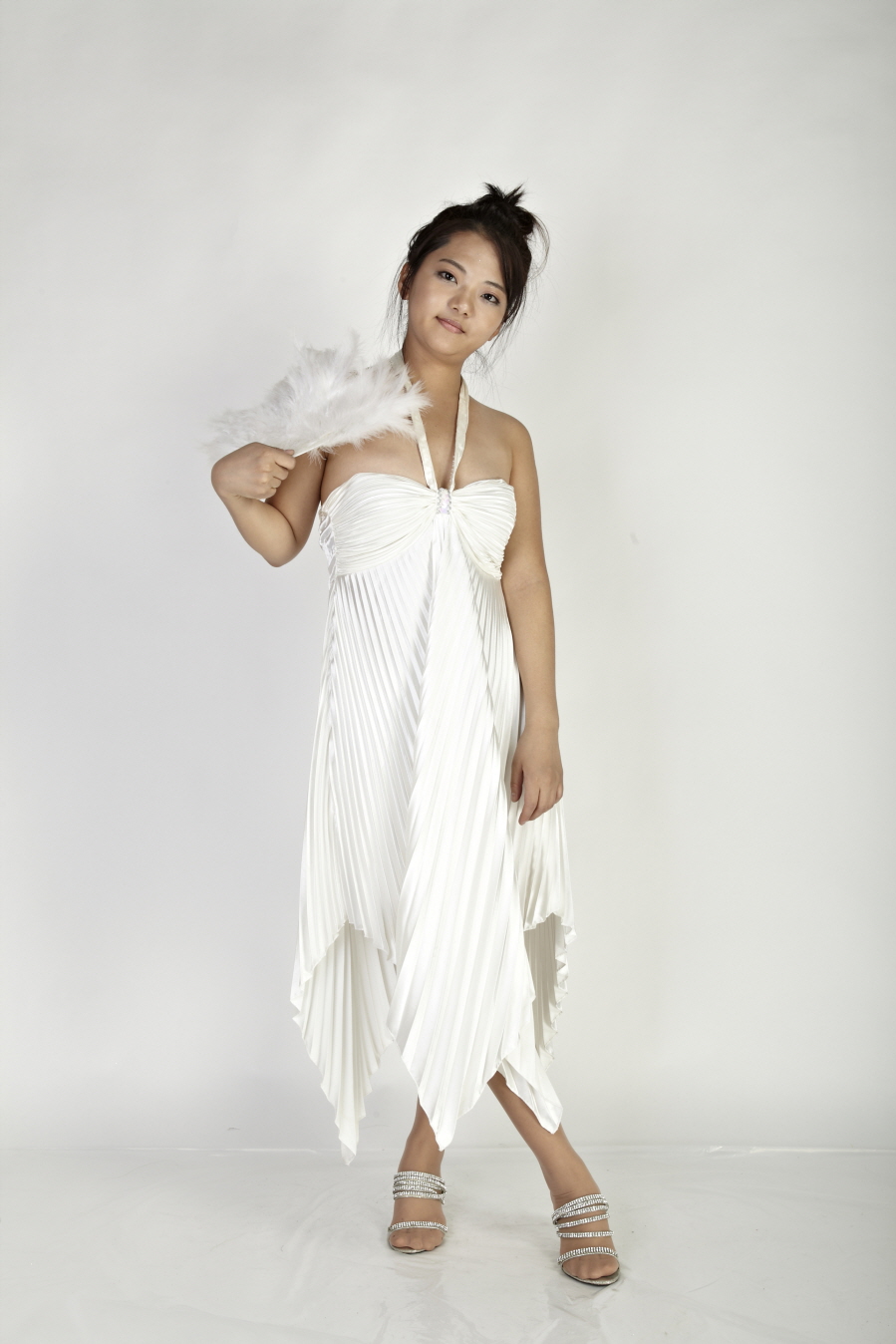 아코디언원피스-화이트