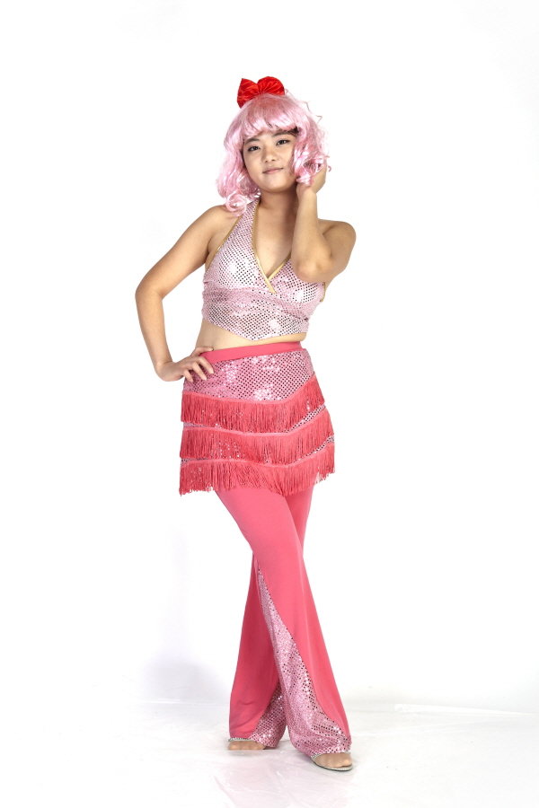 복고 반짝여인-핑크탑