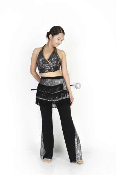 복고 반짝여인-블랙탑