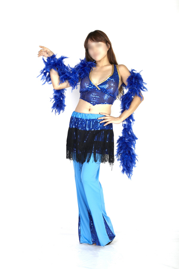 복고 반짝여인-블루탑