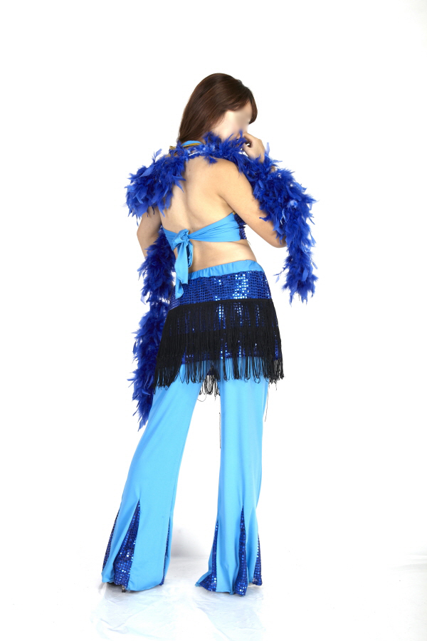 복고 반짝여인-블루탑