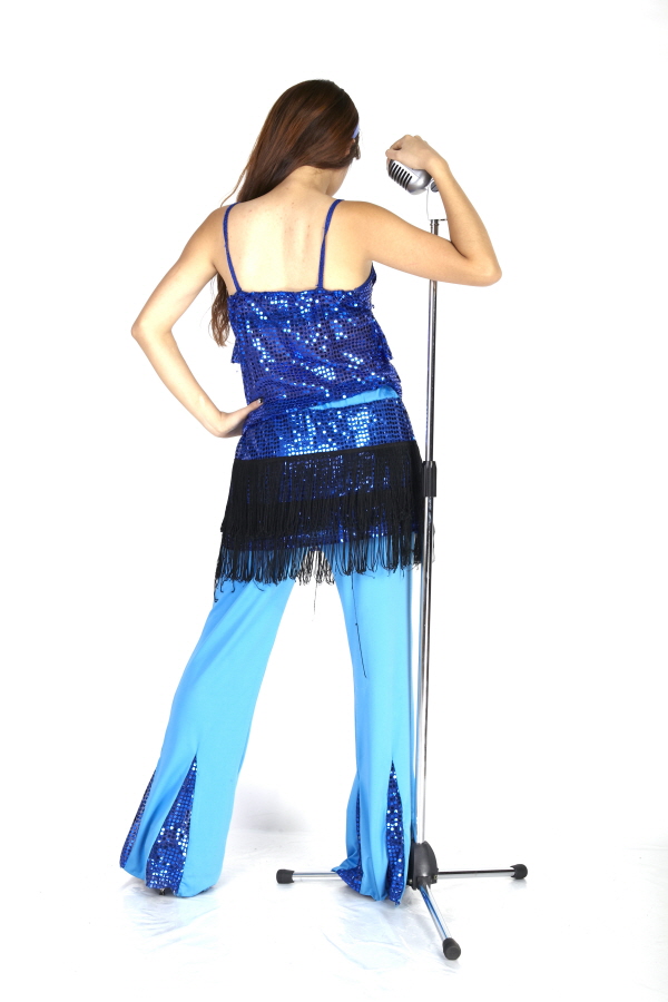 복고 반짝여인-블루프릴