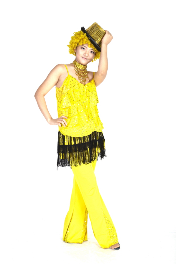 복고 반짝여인-옐로프릴