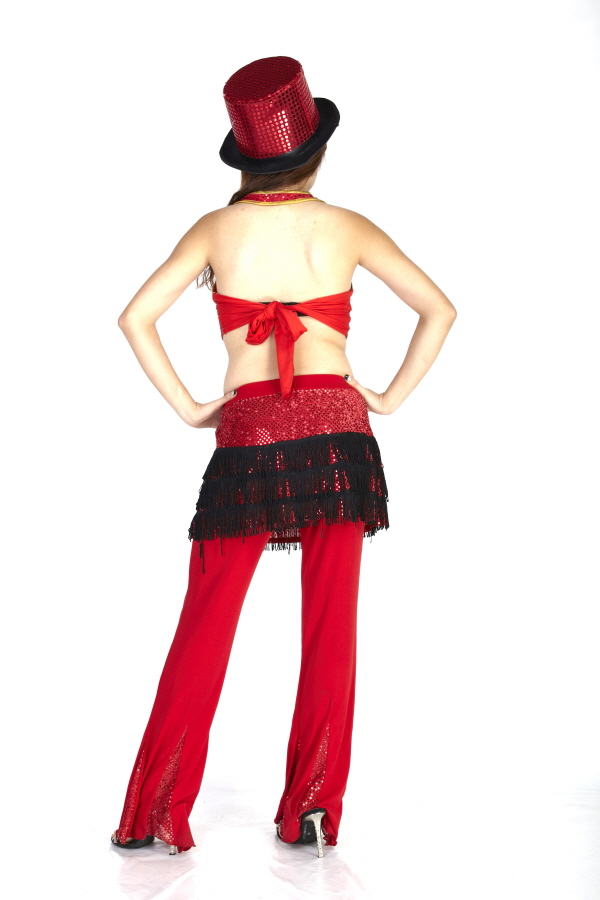 복고 반짝여인-레드탑